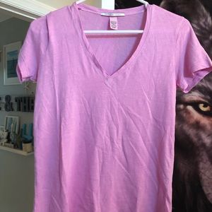 Victoria Secret pink and blue v neck tshirts xs